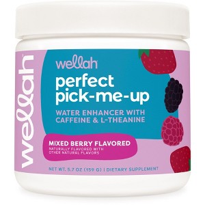 Wellah Perfect Pick-Me-Up (Mixed Berry) 30 Servings - Energy Boost Drink Mix - 1 of 4