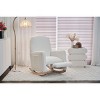 Nursery Rocking Chair with Adjustable Footrest,Teddy Fabric Modern Glider Recliner for Living Room or Bedroom-Baofuwish - 2 of 4