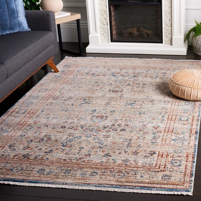 Ivory Hand-knotted Synthetic 4' x 6' Rectangular Rug