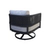 International Concepts Outdoor Patio Chair Woven Abaca Rope Swivel Rocking Chair with Cushion - 3 of 4