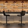 GlasFlength Dining Sets of 2, Adjustable Bar Stools, Leather Bar Stool for bar counters, kitchen islands, dining tables, Black, 17.3"*14.2"*35.8" - 3 of 4