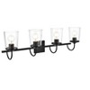 Elegant Lighting Kacey 4 light Black and Clear Bath Sconce - 3 of 3