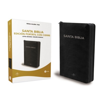 Santa Biblia Rvr1960- Edicion Portatil Con Cremallera - Large Print by  Rvr 1960- Reina Valera 1960 (Leather Bound)