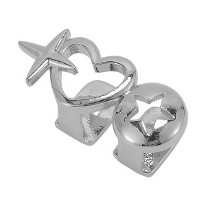 Unique Bargains Hip Hop Star Heart Fake Grills 1 Pc - 1 of 4