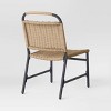 2pc Popperton Arched Wicker Outdoor Patio Dining Chair Armless Chair Black - Threshold™ designed with Studio McGee - image 3 of 4