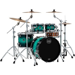 Mapex Saturn VI Rock 4-Piece Shell Pack With 22" Bass Drum Marine Teal Burst - 1 of 3