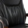 Big and Tall Edmonton Executive Bonded Leather Office Chair Black - La-Z-Boy: Ergonomic, Memory Foam, 350 lbs Capacity - 4 of 4