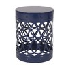 Iron Cut Design Outdoor End Tables, Modern Cylindrical Patio End Table, Outdoor Side Table with Overlapping Circle Pattern -Christopher Knight Home - 4 of 4