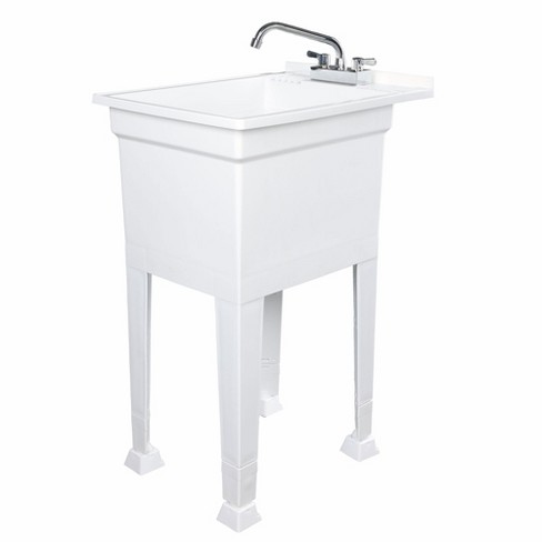 GENERIC Stainless Steel Laundry Cabinet w/Ceramic Sink