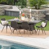 Christopher Knight Home Ezra 7 Piece Outdoor Wicker and Iron Dining Set - 2 of 4