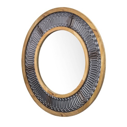 Rustic round deals mirror