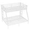 CAVINAS Twin Over Full White Bunk Bed with Fence & Ladder,Modern Metal Bed Frame for Adults,Teens - 2 of 4