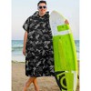 SUN CUBE Surf Beach Towel Changing Robe with Hood, Quick Dry Microfiber Wetsuit Changing Towel with Pocket for Surfing Men Women - 2 of 4