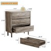 Bella Depot 31.5" W  Wooden Chest Dresser with 3 Drawers Cabinet（1 pcs） - 3 of 4