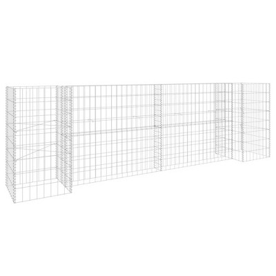 vidaXL H-Shaped Gabion Planter Steel Wire 102.4"x15.7"x31.5"