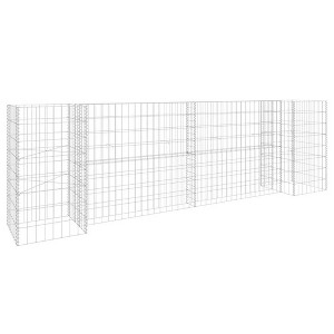 vidaXL H-Shaped Gabion Planter Steel Wire 102.4"x15.7"x31.5" - 1 of 1