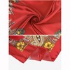 Elerevyo Women's Satin Large Paisley Symmetric Silk Square Scarf Head Wrap Bandanas 35.4" X 35.4" - 4 of 4