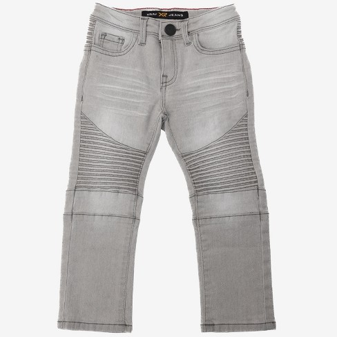 X Ray Toddler Boy's Stretch Moto Jeans In Grey Size 4t : Target