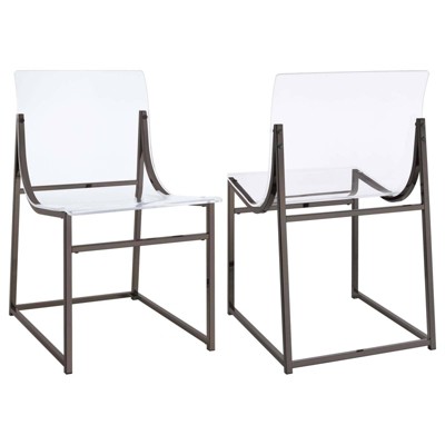 Coaster Set of 2 Adino Modern Acrylic Dining Side Chairs