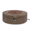 Aidan Round Iron Fire Pit with 50,000 BTU and External Tank Storage - 2 of 4