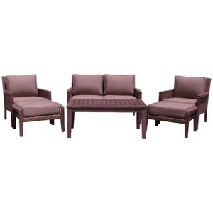 Courtyard Casual Buena Vista II 6 pc Loveseat Group with Ottomans  Includes:  One Loveseat, One Coffee Table, Two Club Chairs & Two Ottomans - 1 of 4