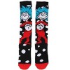 HalloweenCostumes.com One Size Fits Most Women  Dr. Seuss Thing 1 & Thing 2 Costume Knee High Socks for Adults., Black/Red/Blue - 2 of 4