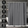 Americanflat 71x74 Solid Grey Shower Curtain - 100% Polyester Shower Curtain - Water-Resistant Curtain with Metal Grommets and 12 Curtain Rings - 4 of 4