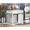Coucheta Dog Crate Furniture, 37.8" Large Dog Kennel Indoor, Wooden Kennel Table with Sliding Barn Door and Storage Drawer, Indoor Dog House - 3 of 4