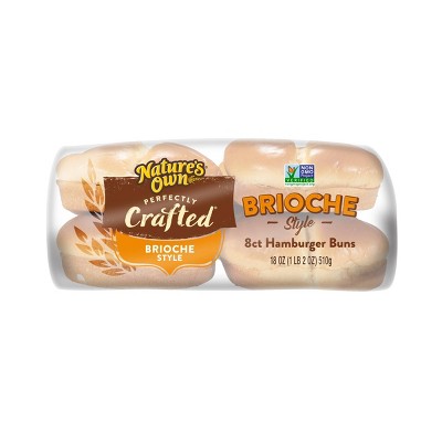 Nature&#39;s Own Perfectly Crafted Brioche Hamburger Bun - 18oz