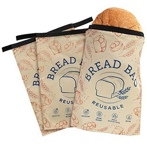 Impresa 3 Pack Reusable Bread Bags Double Seal Dishwasher Washing Machine Safe Target