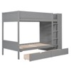 TIRAMISUBEST Twin Over Twin/Full over Full Size Bunk Bed With 2 Storage Drawers and Multi-layer Cabinet, Solid Wood Bunk Bedframe with Storage Shelves - 3 of 4