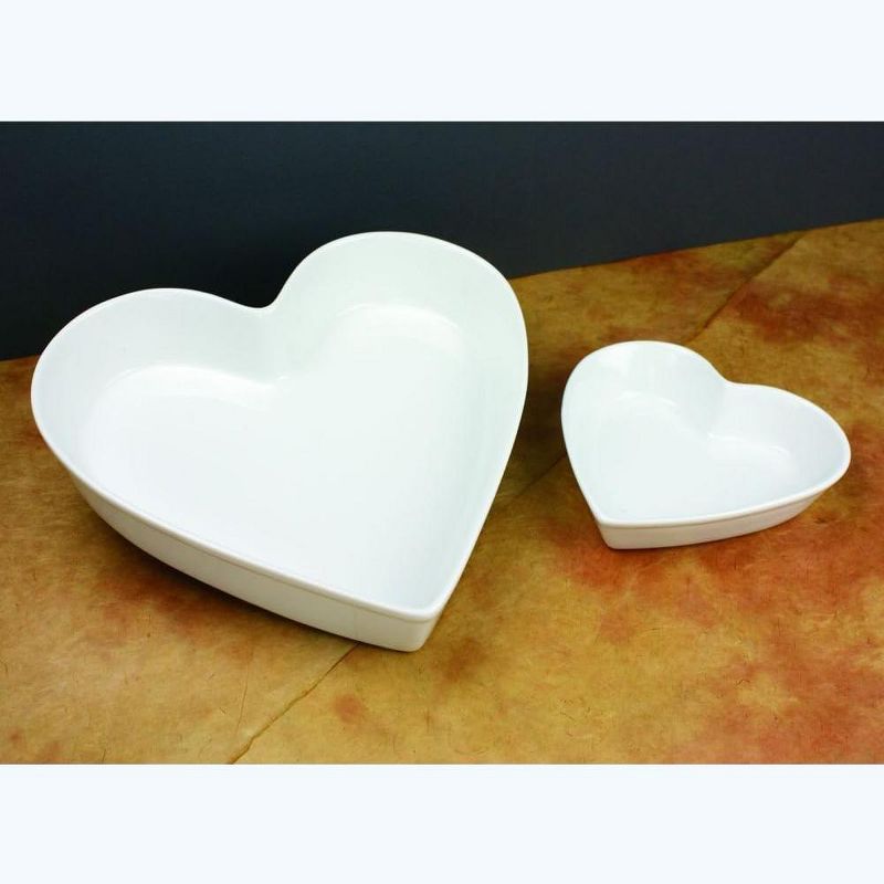 Omniware White Porcelain Heart Dish, 5.5 Inch, 1 of 2