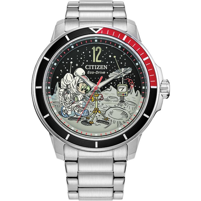 Citizen Disney Eco-Drive watch featuring Mickey Mouse 3-hand Stainless Steel Bracelet, 1 of 9