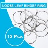 Unique Bargains Loose Leaf Metal Binder Keychain Hinge Book Ring Ideal 3.3 Inches 12 Pcs - 2 of 4
