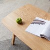 MAYEERTY Mid-Century Solid Wood Coffee table with Storage Shelf, Easy to assemble, Natural Wood - 4 of 4