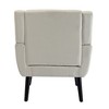 CAVINAS Modern Linen-Blend Upholstered Accent Chair with Metal Legs,Luxury Armchair for Living Room,Bedroom - 4 of 4