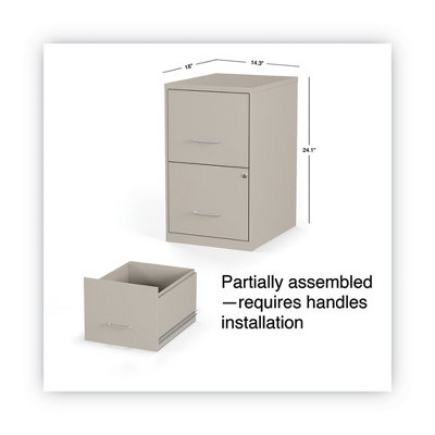 Putty Steel Vertical 2-Drawer Lockable File Cabinet
