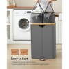Laundry Hamper with 2 Lids, 39 Gal Dual Compartment Basket with Removable Liners, for Laundry Room Bedroom Living Room - 4 of 4