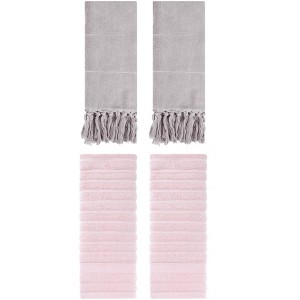 REGALWOVEN 4 Packs Solid Absorbent Soft Cotton Hand Towels 14" x 30" - 1 of 4