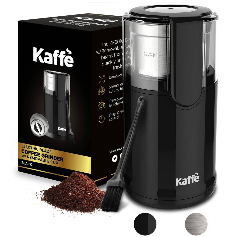 Electric Coffee Blade Grinder/Cleaning Brush with Removable 4.5oz Cup Black