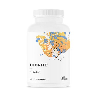 Thorne GI Relief - Digestion Supplement - Made with Marshmallow Root Extract & Digestive Enzymes - 180 Capsules - 90 Servings