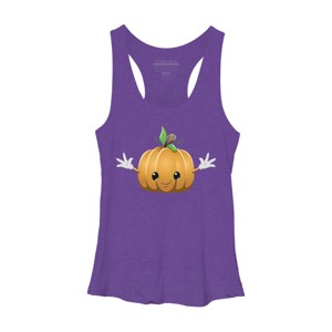 Women's Design By Humans Halloween Pumpkin Monster 6 By LironPeer Racerback Tank Top - 1 of 3