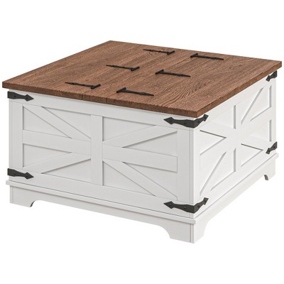 NicBex 31.5 Inch Square Coffee Table with Flip Top and Hidden Storage Space for Living Room,Bedroom