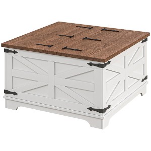NicBex Modern 31.5" Square Coffee Table with Flip Top and Hidden Storage for Living Room and Office - 1 of 4