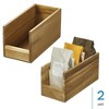 iDesign Acacia Wood Open-Front Pantry Bin for Kitchen Organization - Set of 2 - Natural - 3 of 4