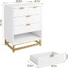 Garvee White 5-Drawer Dresser for Bedroom with Gold Metal Legs and Handles, 15.7"D x 23.6"W x 31.1"H - 2 of 4