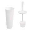 Maintain a Clean Bathroom: 4-Pack White Toilet Brush Set with Holder - Sanitary Design with Base to Protect Floors from Drips and Stains - 3 of 4