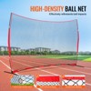 VEVOR Barricade Backstop Net, 16x10 ft Ball Sports Barrier Netting, Portable Practice Equipment with Carry Bag, Protection Screen - 4 of 4