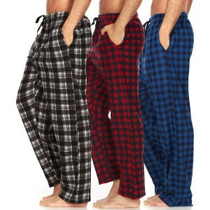 DARESAY Mens 3 Pack Pajama Pants for Men, Microfleece Pajama Pants, Men's Pajamas, Sleep pants with Pockets, Sizes Up to 3X - 1 of 4