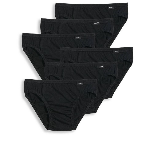 Jockey Men's Elance String Bikini - 6 Pack S Black